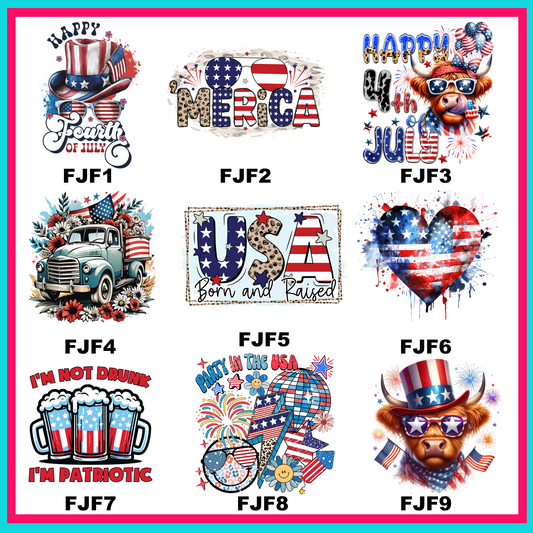 Fourth Of July Fun Transfer Bundle-For Fabrics