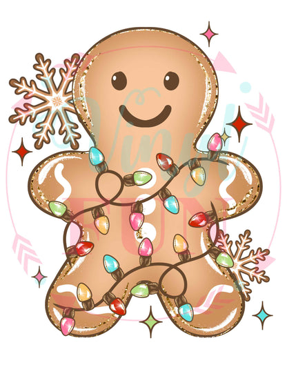 UVDTF Gingerbread Lights Decal -XM38