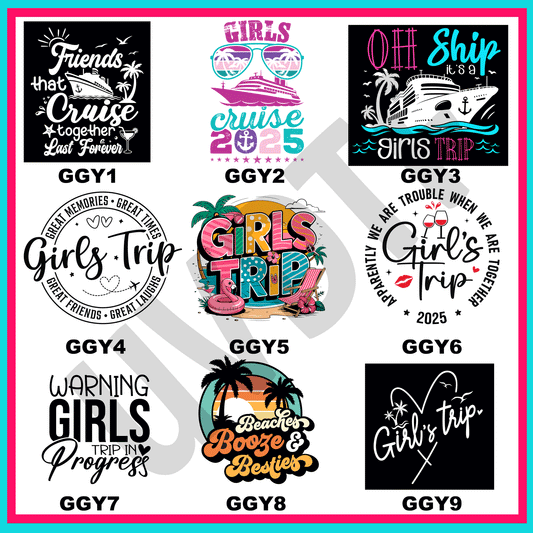 UVDTF Girly Getaway Decals-U26