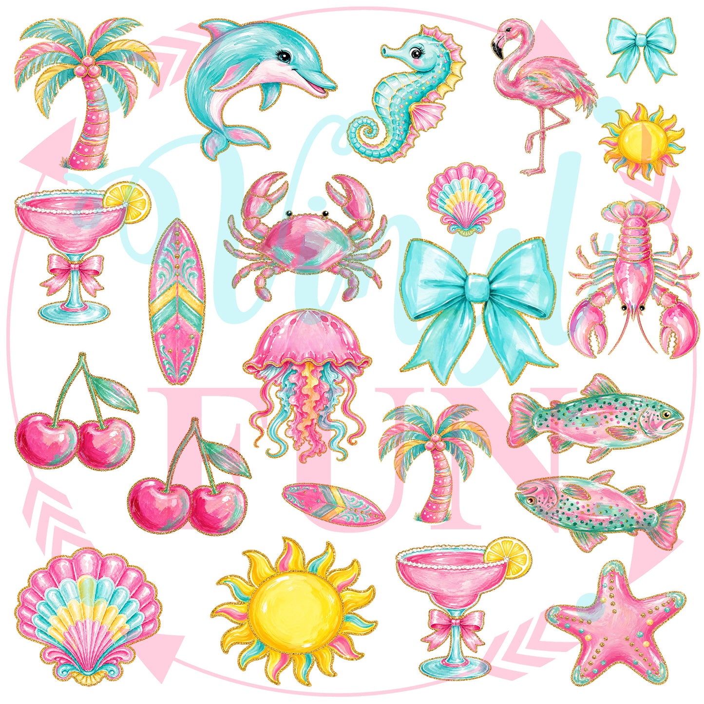 UVDTF Girly Coastal Elements