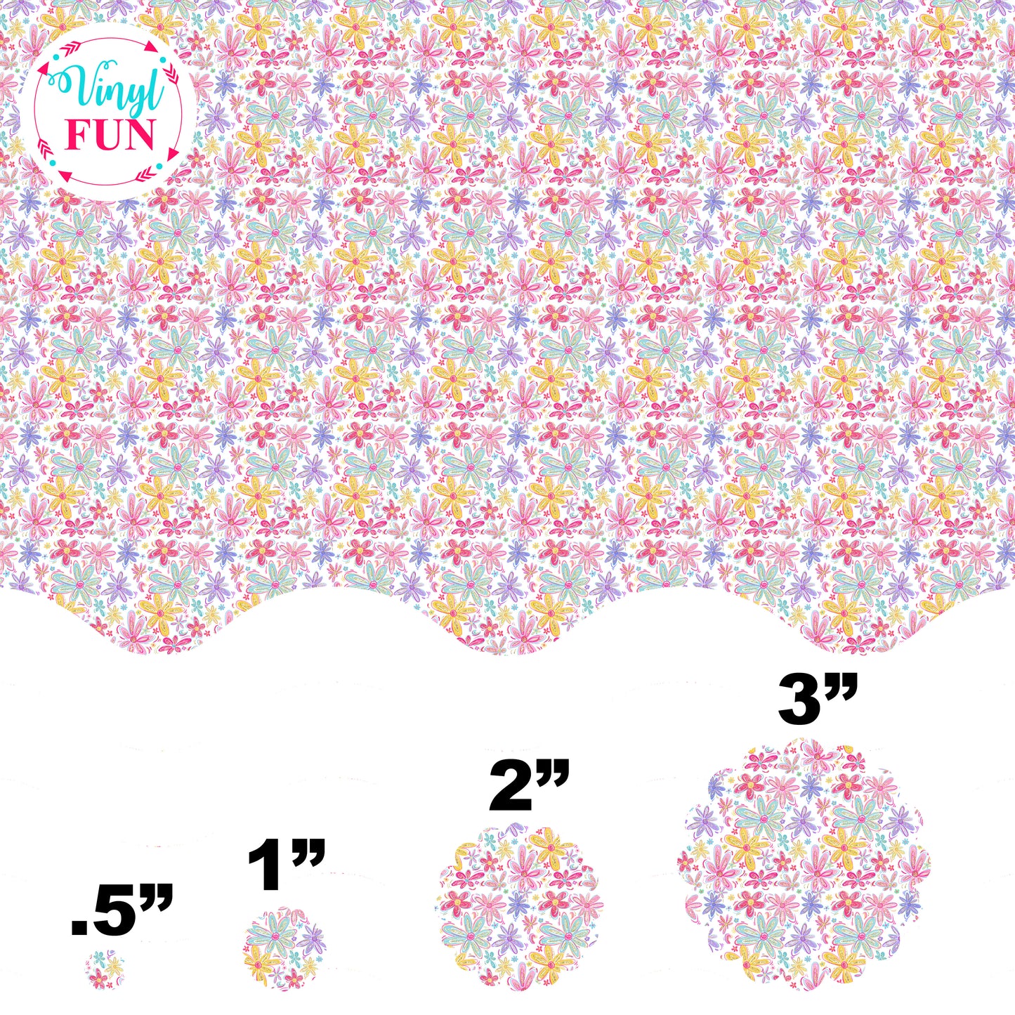 Girly Floral Doodles - Acrylic