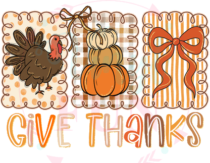 UVDTF Give Thanks Stamps Decal - Fall19