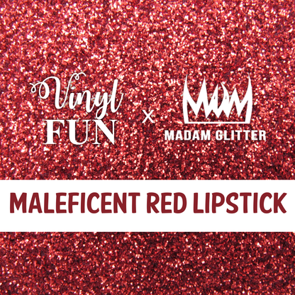 Maleficent Red Lipstick Glitter