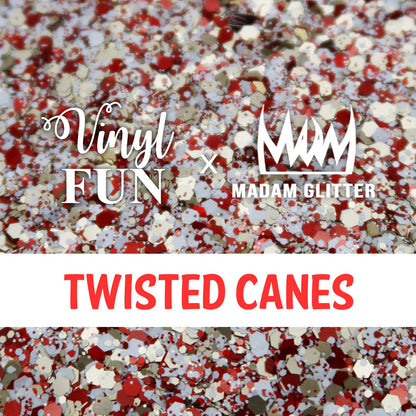 Twisted Canes Glitter