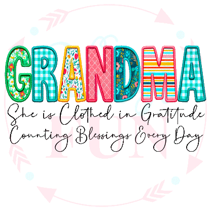 UVDTF Grandma Embroidery Decal-103