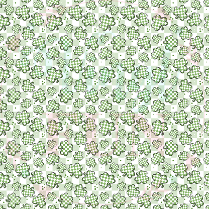 Green Clover Checkered Pattern