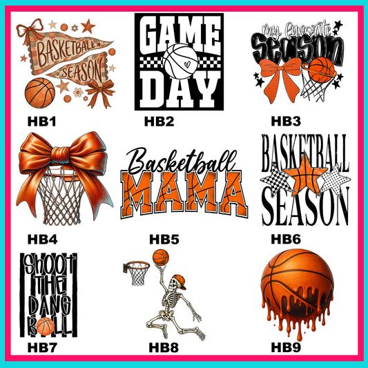 Hoops Transfers - For Fabrics