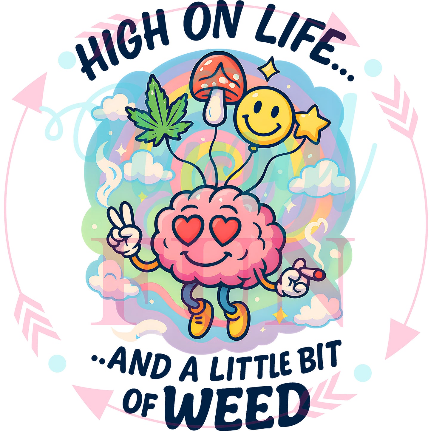 High On Life Transfers - For Fabrics