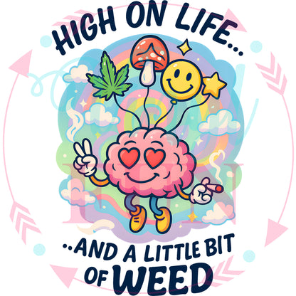 High On Life Transfers - For Fabrics