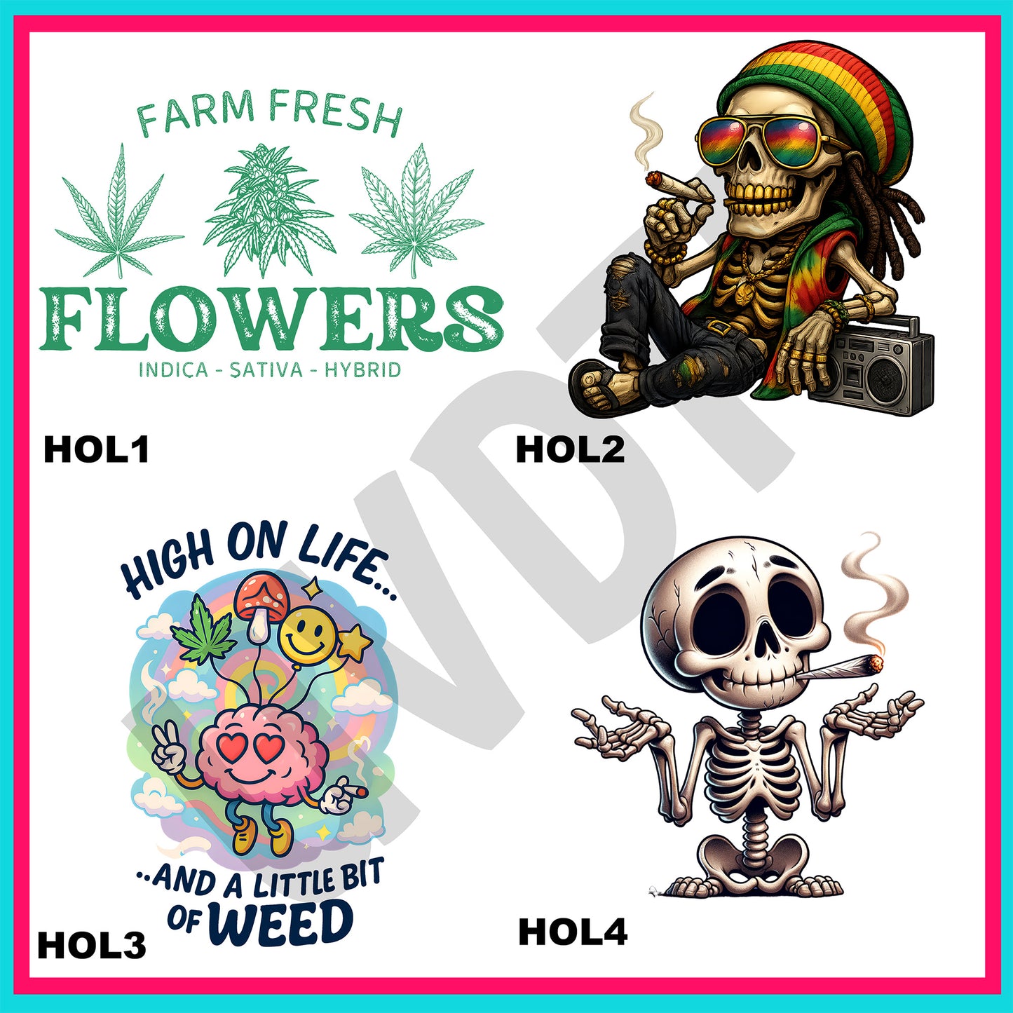 UVDTF High On Life Decals