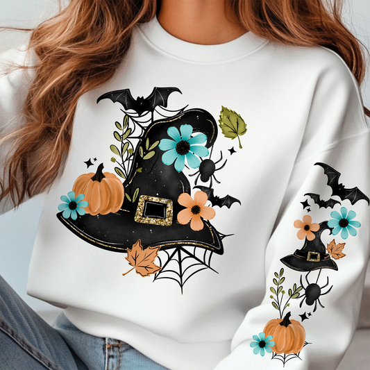 Floral Hat With Sleeves Transfer - HW20