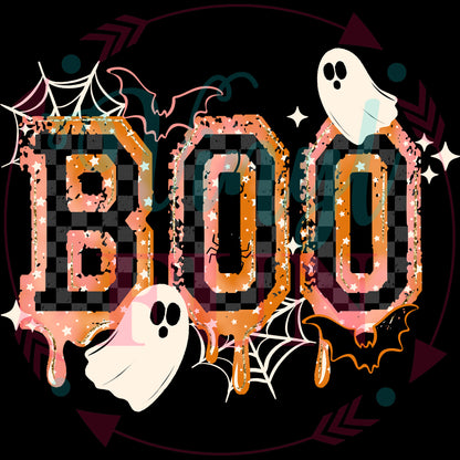 Boo With Sleeves Transfer - HW21