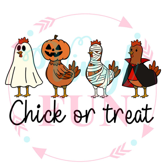 Chick Or Treat Transfer -HW8