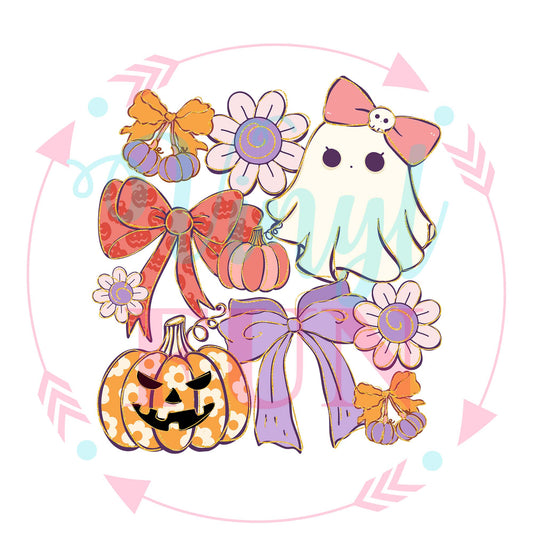 Girly Retro Ghost Transfer -HW9