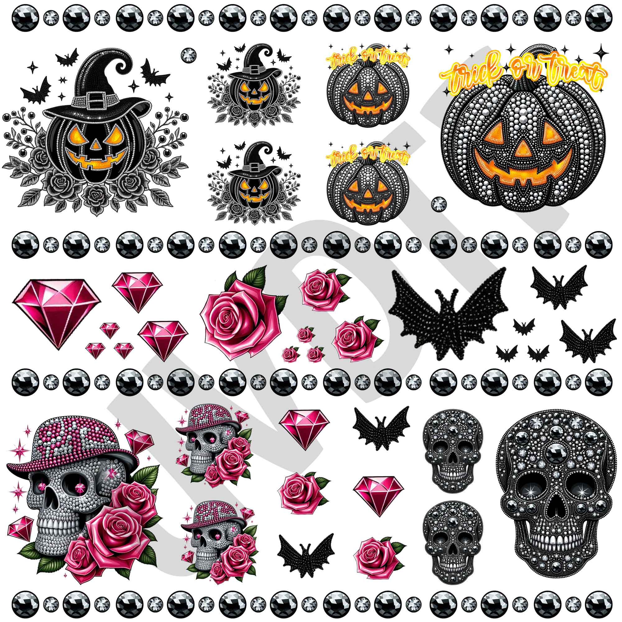 UVDTF Halloween Rhinestone Elements – Vinyl Fun