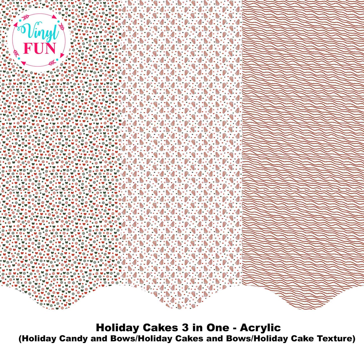 Holiday Cakes 3-in-1 -Clear Acrylic