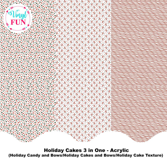 Holiday Cakes 3-in-1 -Clear Acrylic