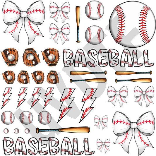 UVDTF I Love Baseball Elements