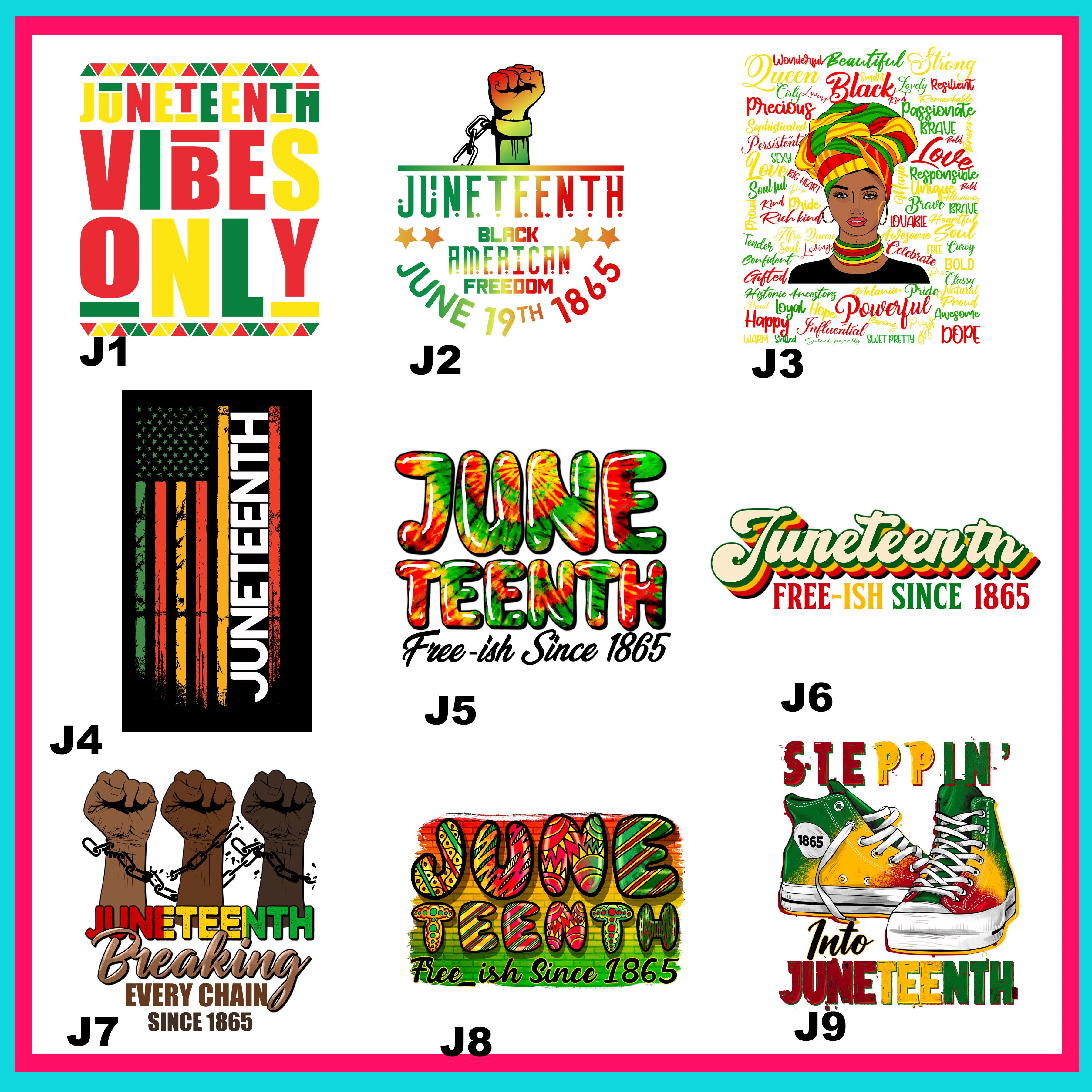 Juneteenth Decal Sheet – Vinyl Fun