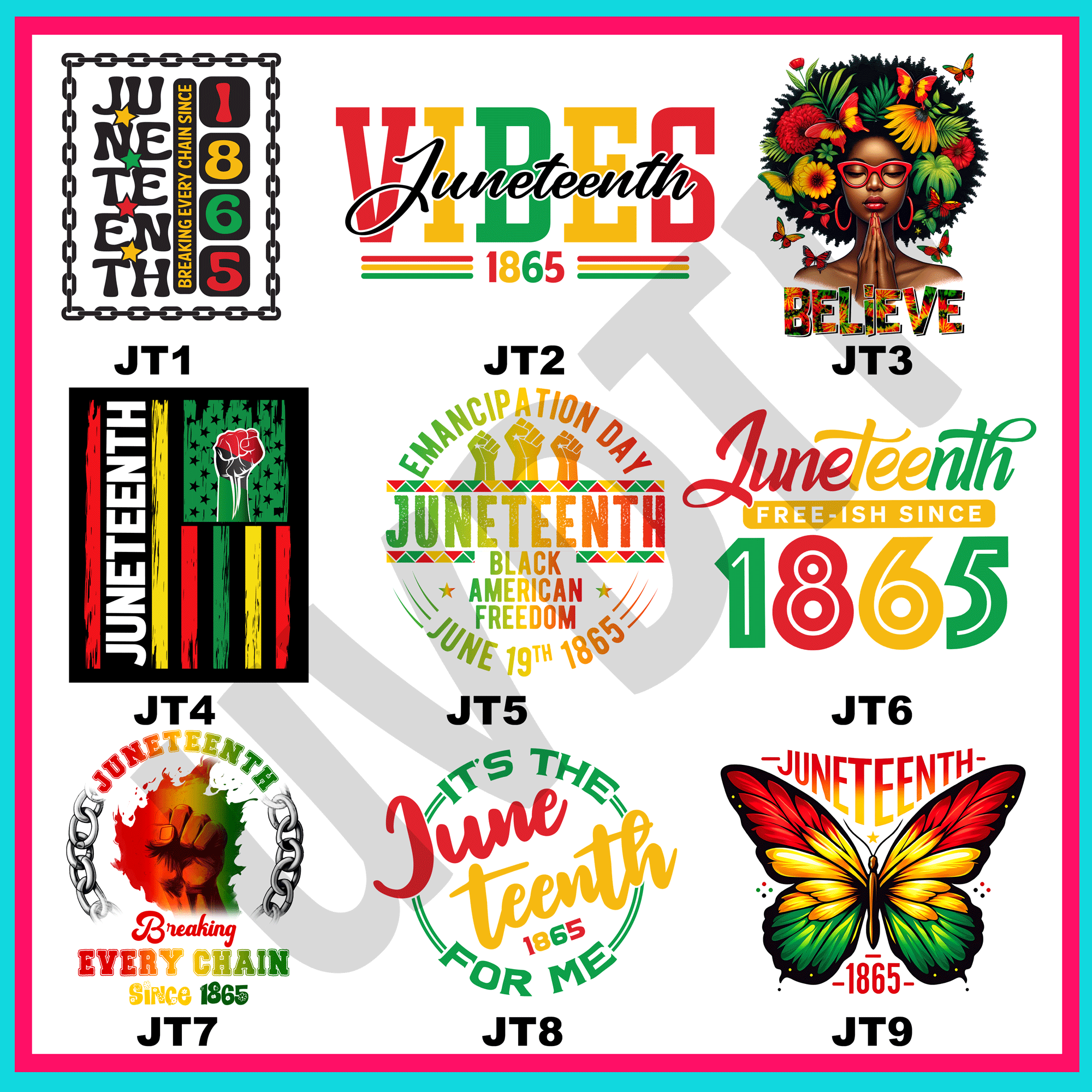 UVDTF Juneteenth Decals – Vinyl Fun