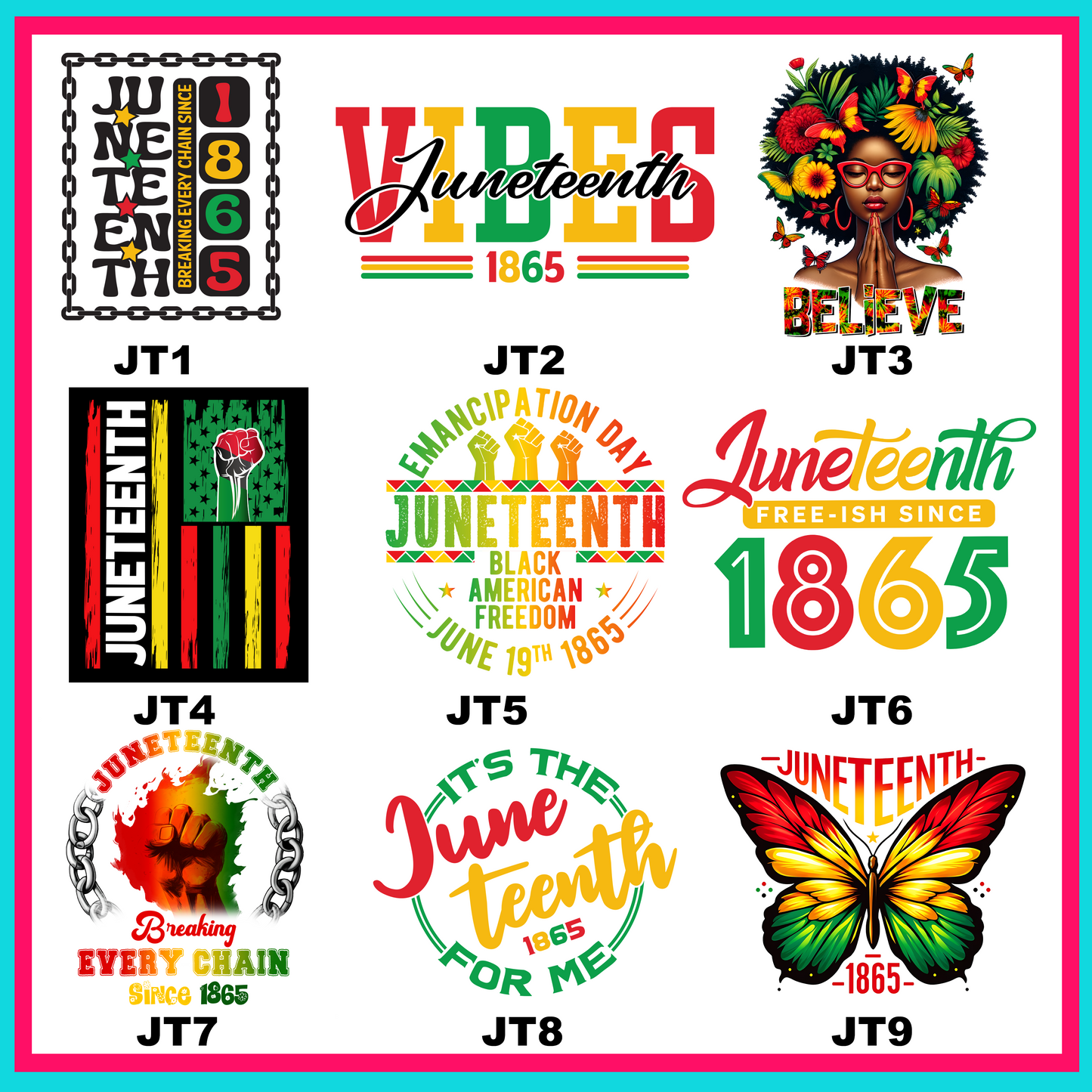 NEW Juneteenth Vibes Transfers-For Fabrics