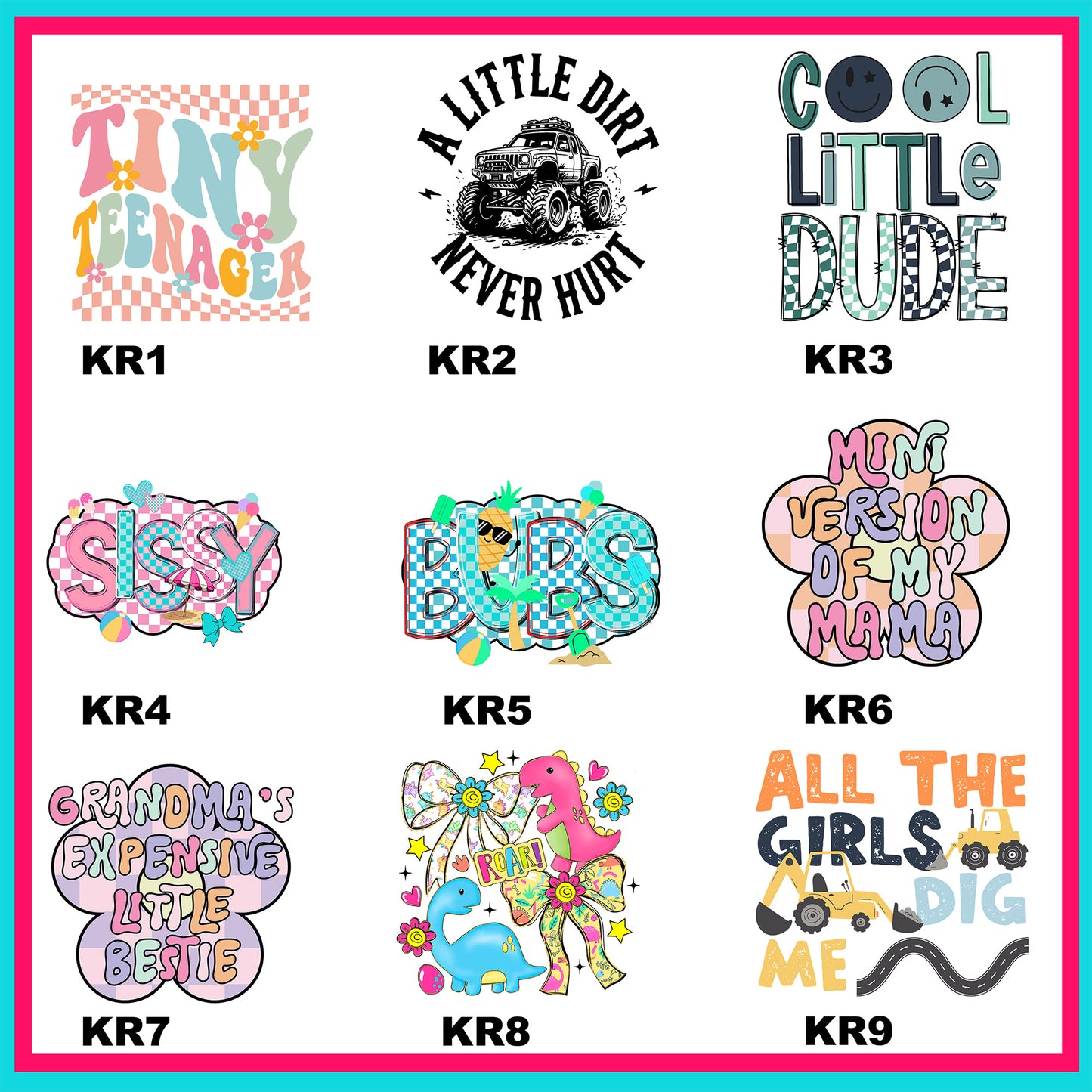 Kids Rule Transfers - For Fabrics