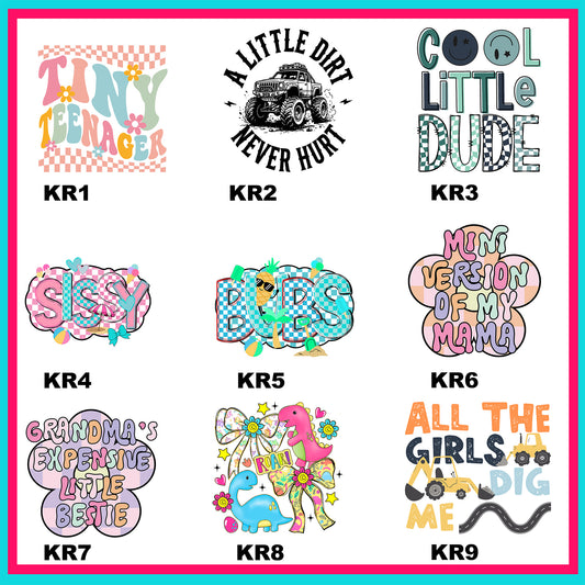 Kids Rule Transfers - For Fabrics