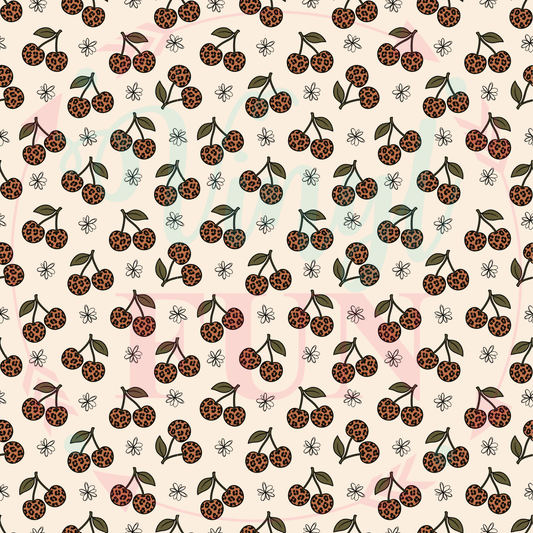 Leopard Cherries Pattern