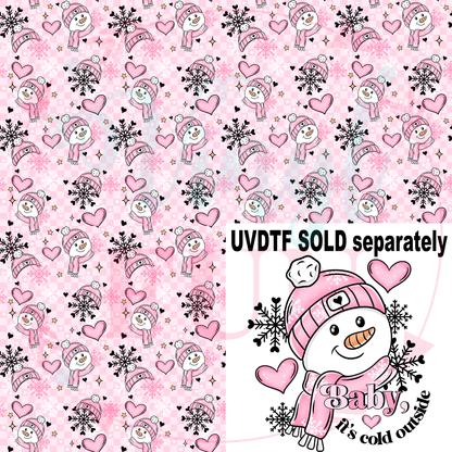 Pink Snowman Pattern