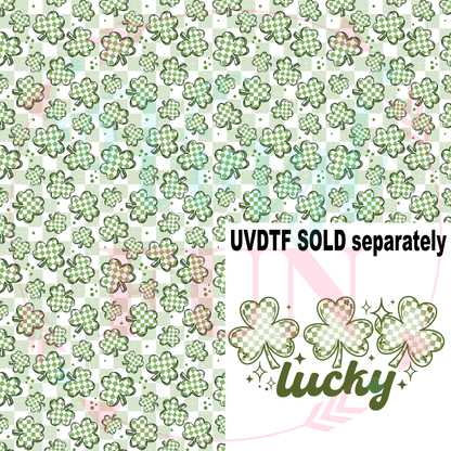 Green Clover Checkered Pattern