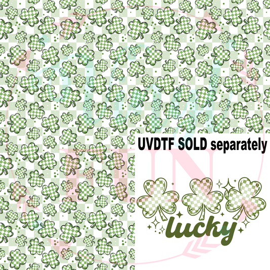 Green Clover Checkered Pattern