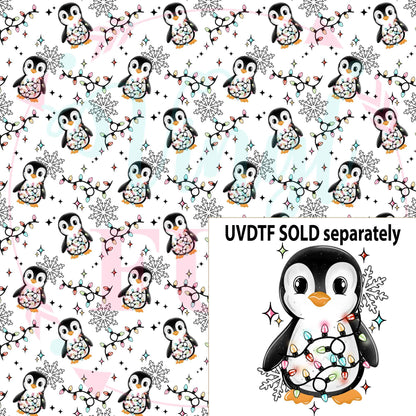Penguin Wrapped In Lights Pattern
