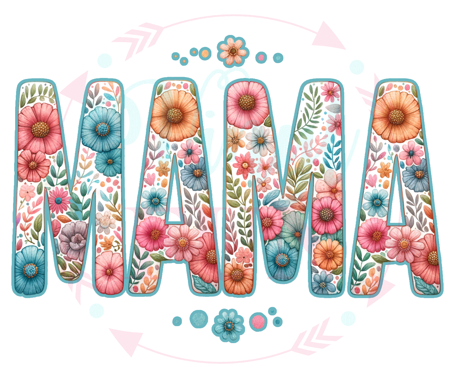 Mama Floral Transfer -4