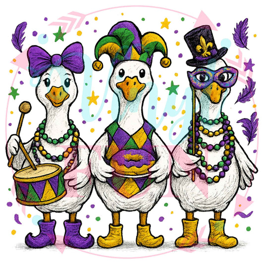 Mardi Gras Goose Transfer -MAG1