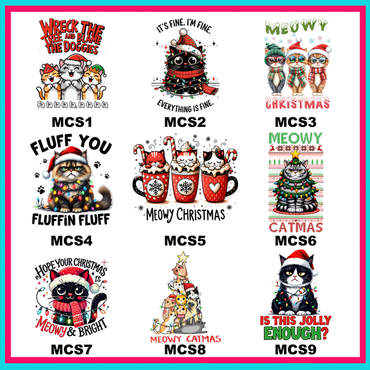 Meowmas Transfers-For Fabrics