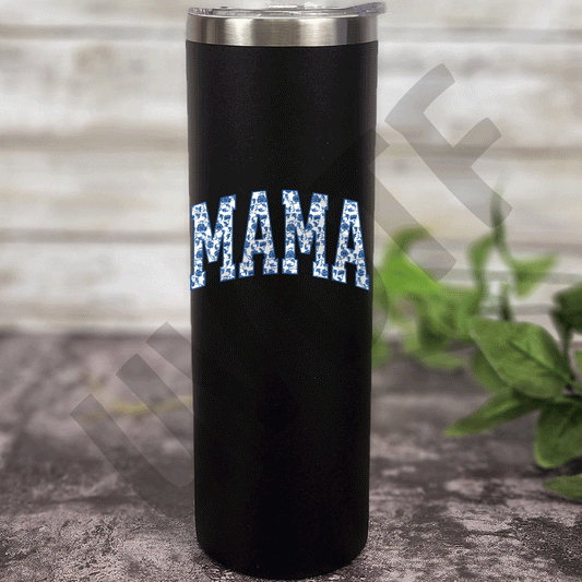 UVDTF Blue Floral Mama Or Mini Decal-135