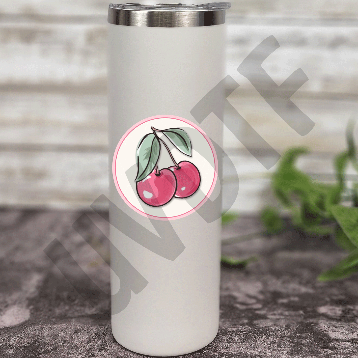 UVDTF Pink Cherries Decal-D10