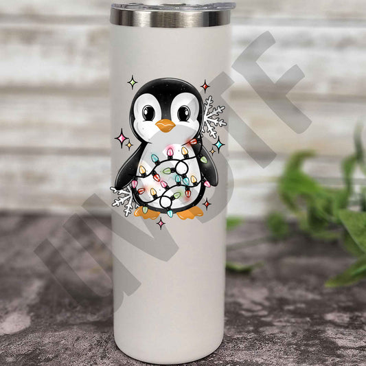 UVDTF Penguins Wrapped In Lights Decal - XM33