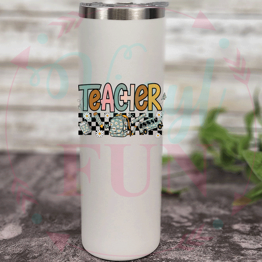 Checkered Teacher Decal-91
