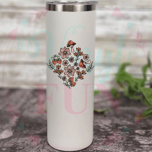 Floral Mushroom Decal -D6