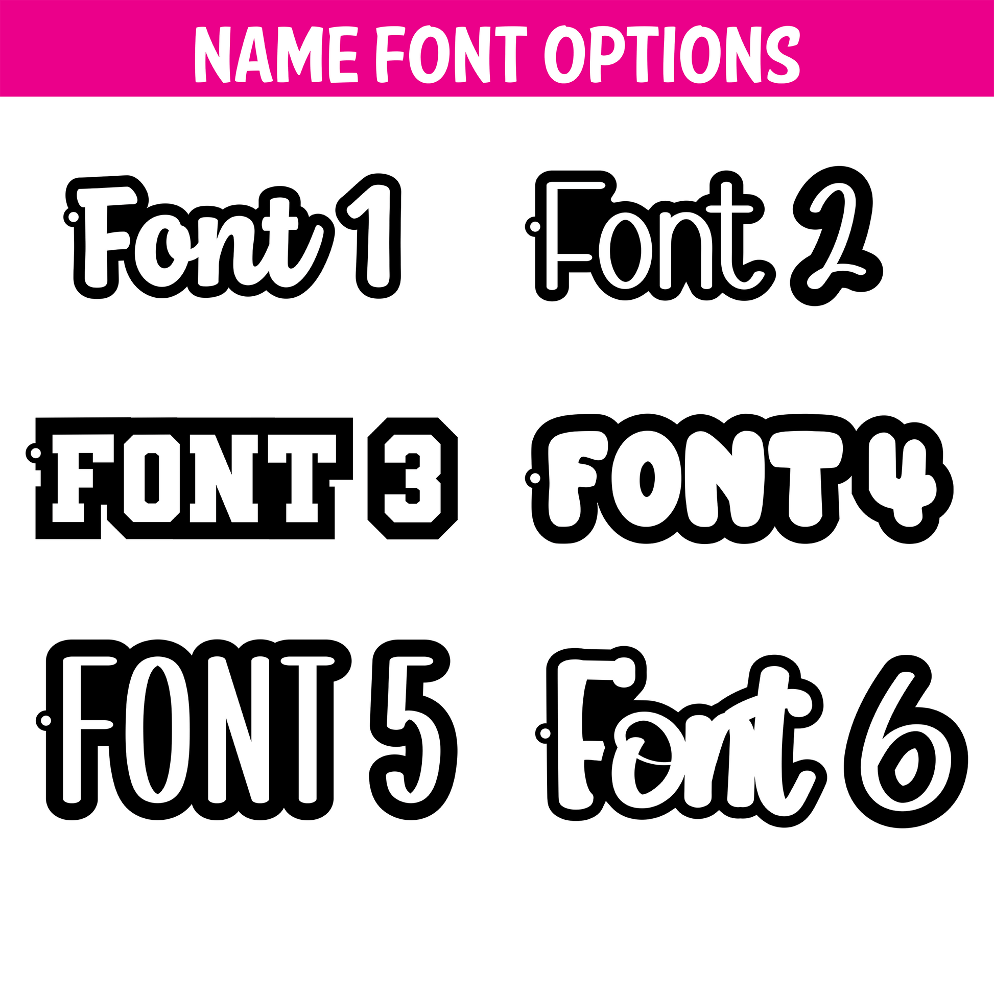 Vector Custom Names Custom Acrylic Bag Name Tag – Vinyl Fun