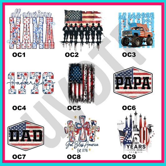 UVDTF Our Country Decals