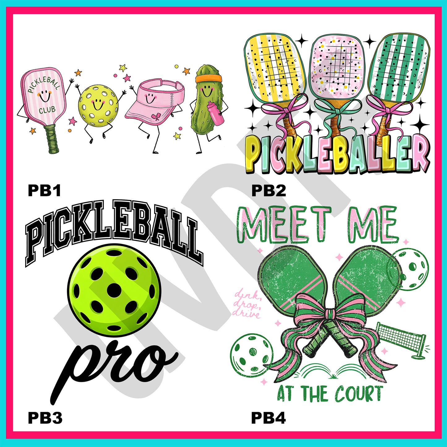 UVDTF Pickleballer Decals