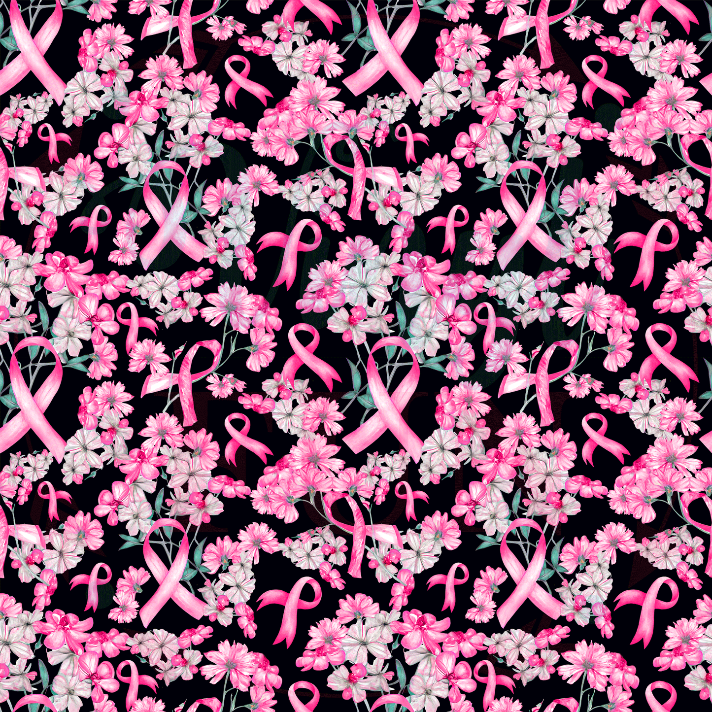 Pink Floral Ribbons Pattern-F16