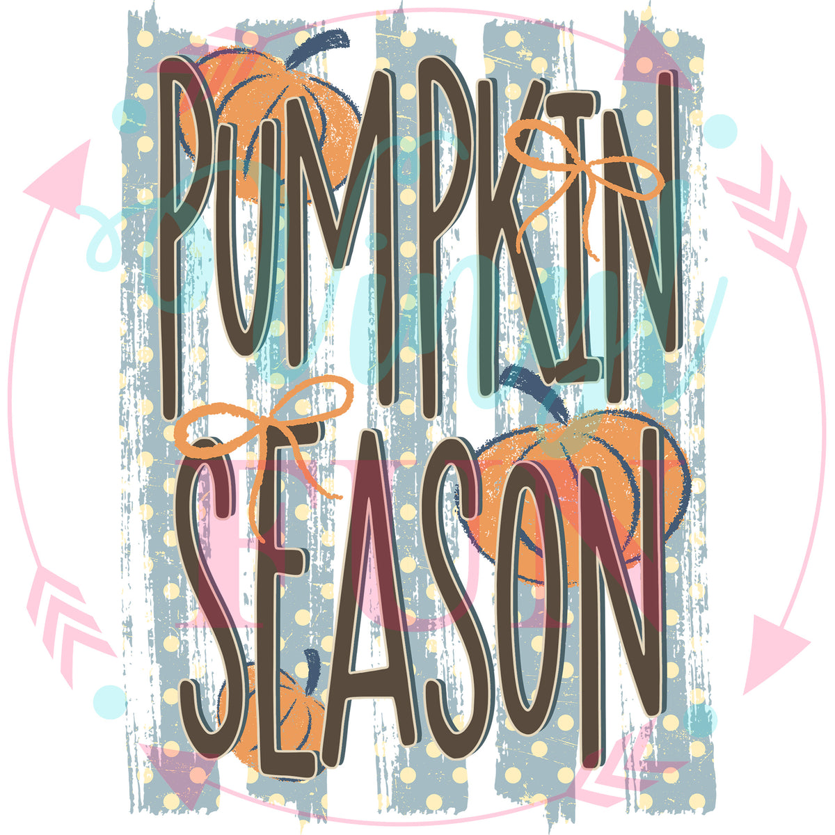Pumpkin Season Transfers - For Fabrics