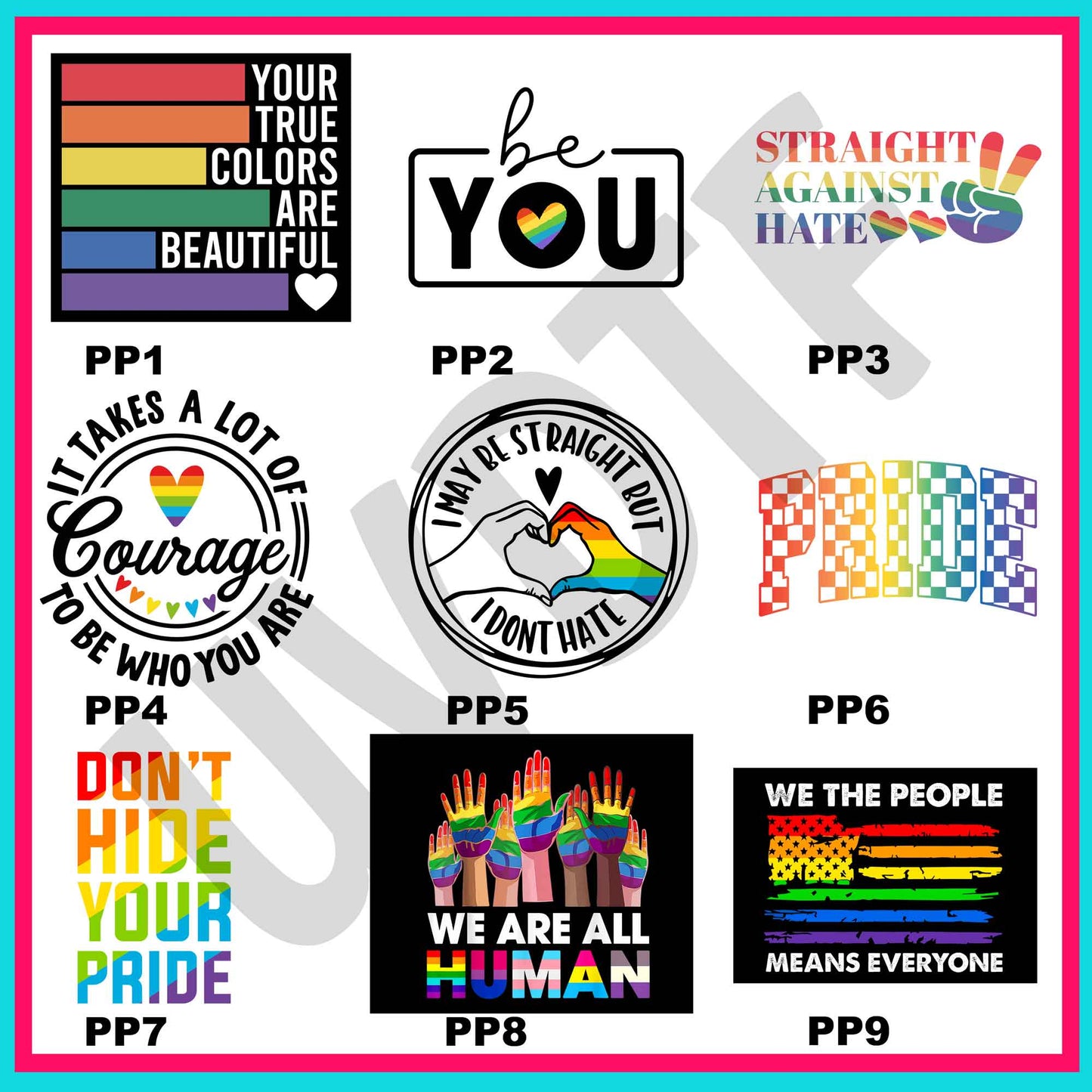 UVDTF Pride & Proud Decals