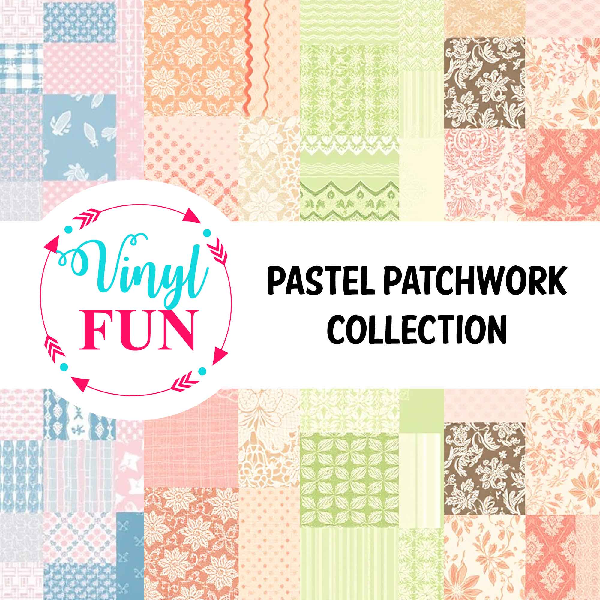Pastel Patchwork Pattern Collection-B16 – Vinyl Fun