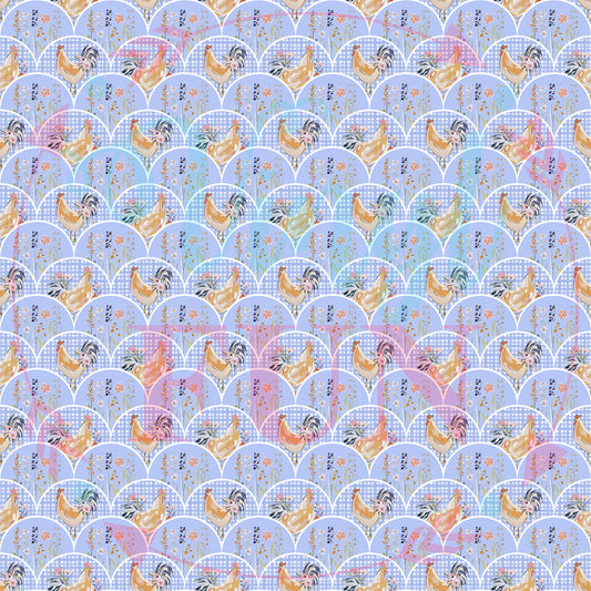Pastel Chickens Pattern-A13