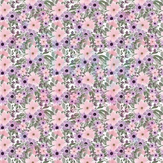 Pink & Purple Floral Pattern-A2