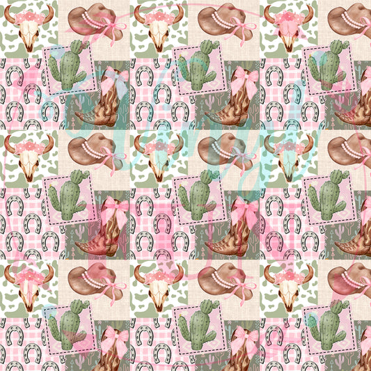 Pink Cowgirl Pattern-B16